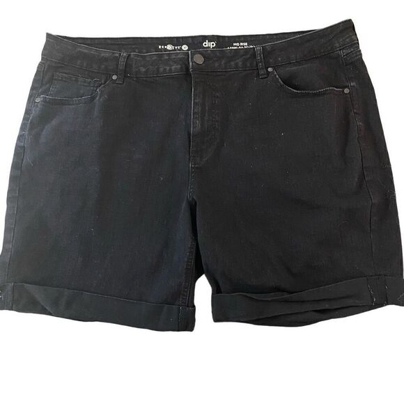 DIP reproach mid rise Bermuda shorts plus size 24W black - Picture 1 of 7